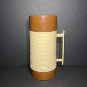 Vintage Aladdin Grants Thermos #69575 Wide Mouth Tan Brown 10oz Complete Bottle